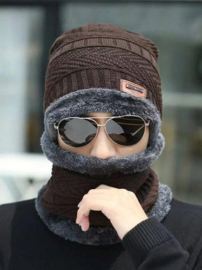 **"Winter Beanie & Neck Warmer Combo (Unisex, Random Colors)"**