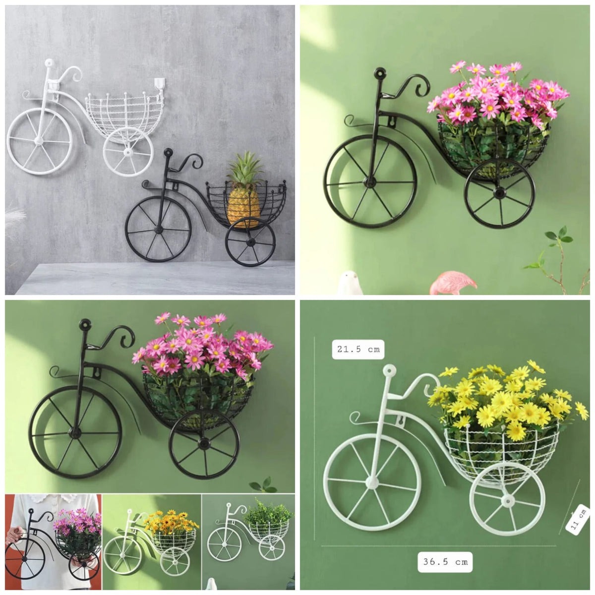 **Bicycle Wall Basket (Black & White) – ₹1399**